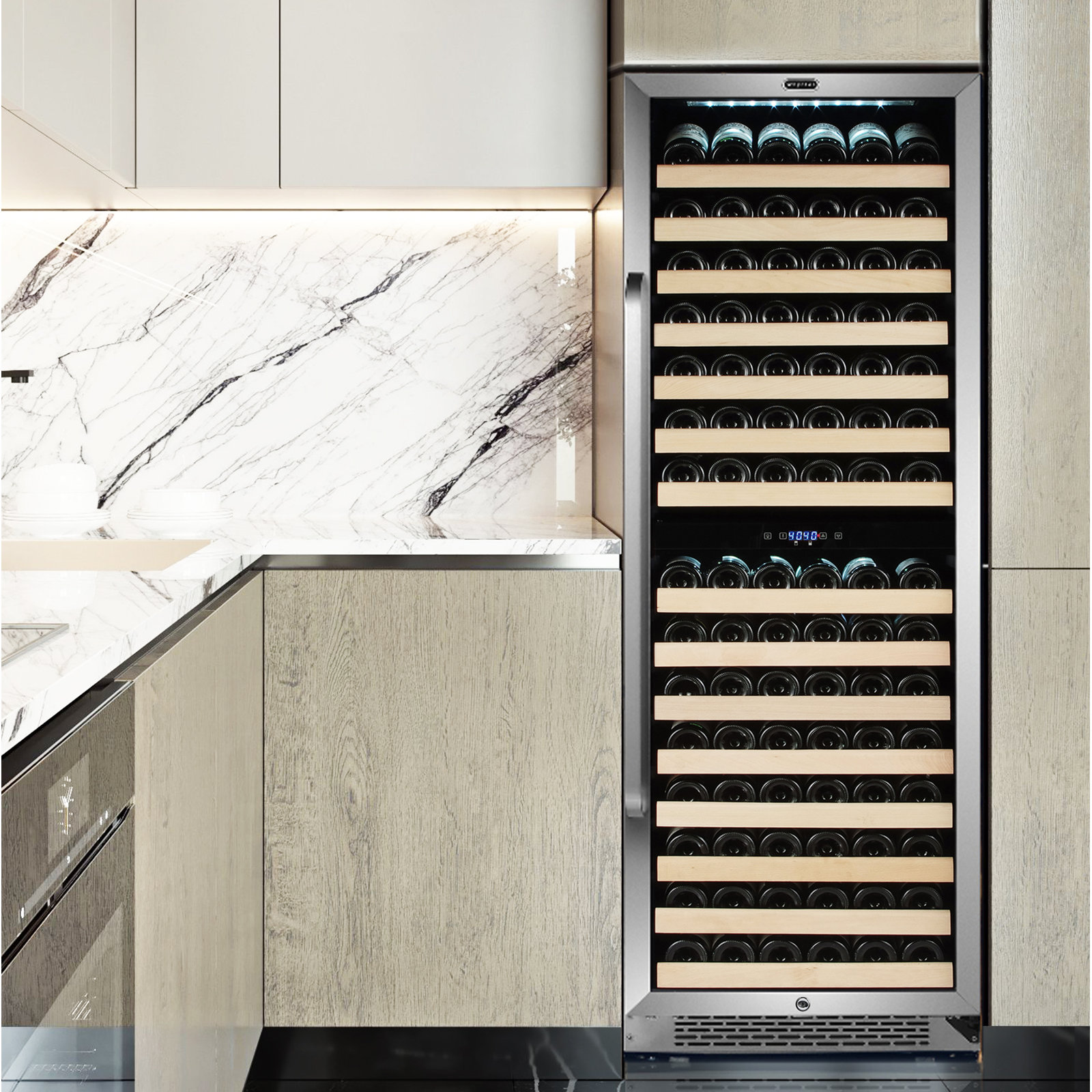 Whynter 164 Bottle Dual Zone Built-In Wine Refrigerator | Fridge.com