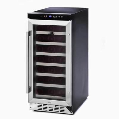 Whynter 15'' width 33 Bottle Single Zone Freestanding/Built-In Wine Refrigerator | Fridge.com