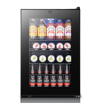 Yeego 85-Can 2.18 Cu. Ft. Beverage Refrigerator With Digital Temperature Control And Double Tempered Glass Door | Fridge.com