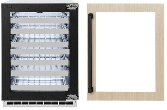 ZLINE Autograph Edition 24 in. Touchstone Dual Zone 44 Bottle Wine Cooler with Panel Ready Glass Door | Fridge.com